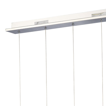 Diyas Galaxy Linear  5 Drop 15W LED 4000K Polished Chrome, Crystal Ceiling Pendant Light Fitting