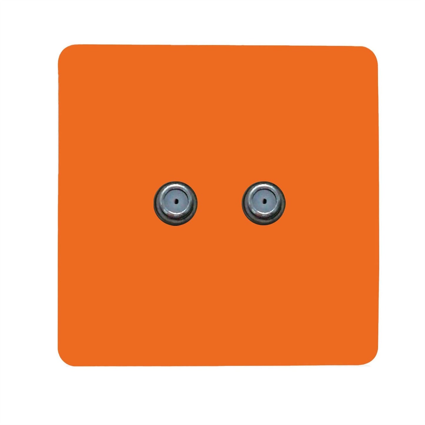 Trendi Switch 2 Gang Male F-Type Satellite Television Socket in Orange
