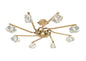 Mantra Alfa 80cm Semi Flush 8 Light G9 French Gold
