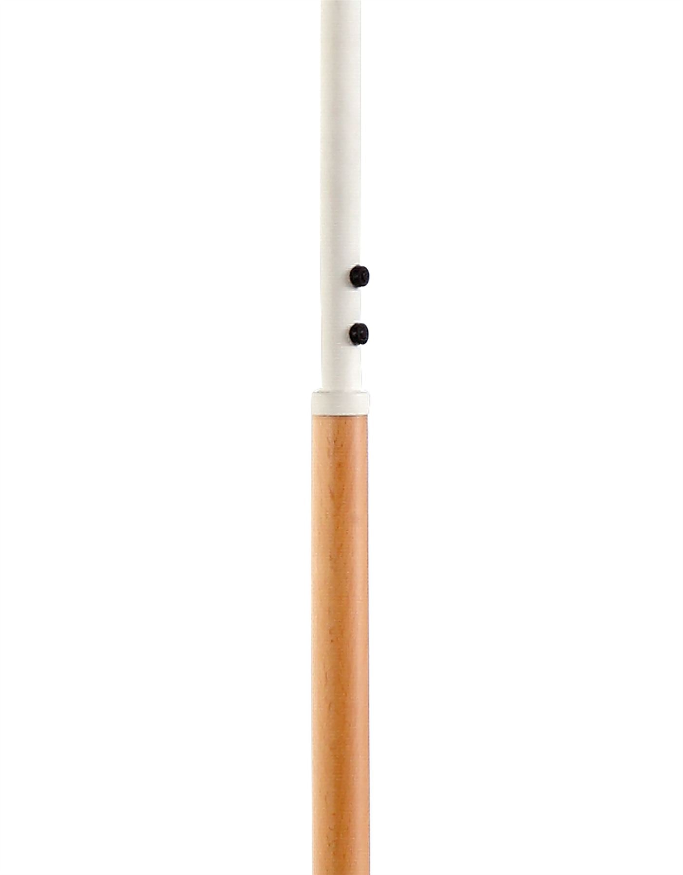 Mantra Noa Floor Lamp 2 Light 21W Down 9W Up LED 3000K, 3000lm, Touch Dimmer, Matt White/Beech, 3yrs Warranty