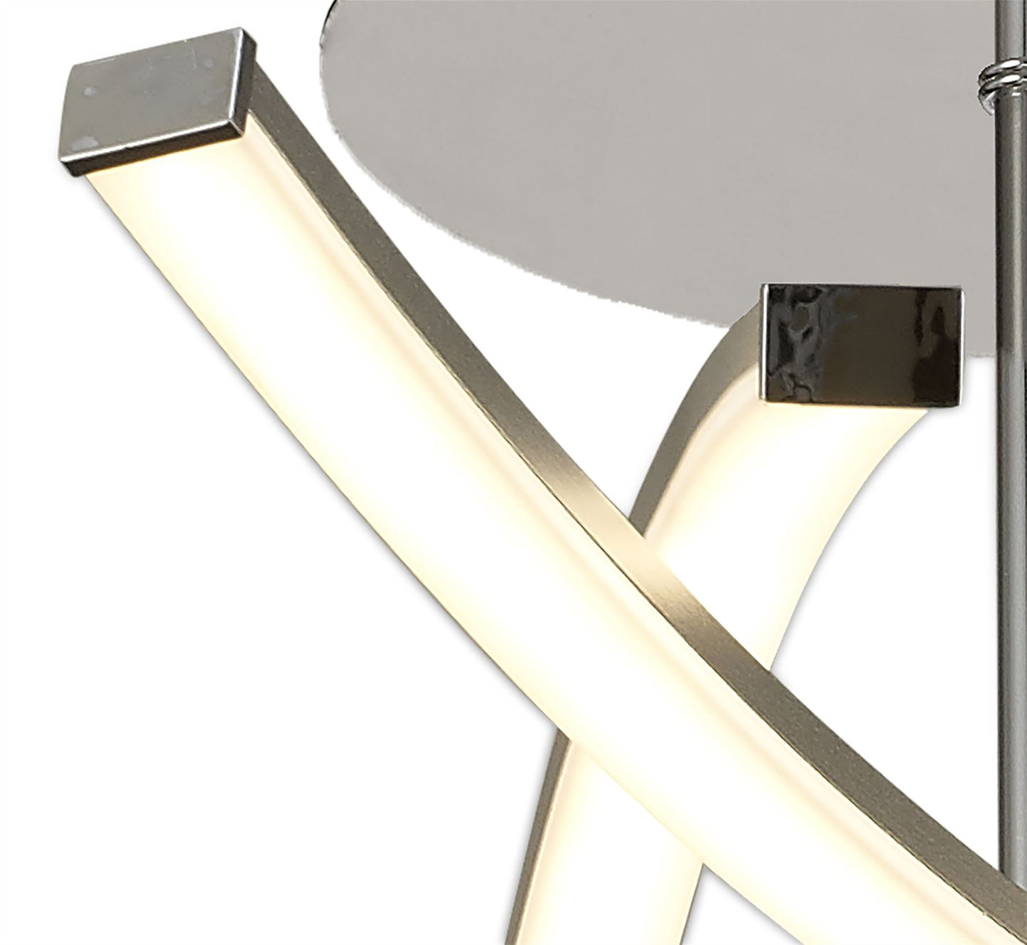Mantra M5917 Aire LED Ceiling 70.5cm Round 42W 3000K, 3700lm, Dimmable, Silver/Frosted Acrylic/Polished Chrome, 3yrs Warranty - M5917 Ceiling
