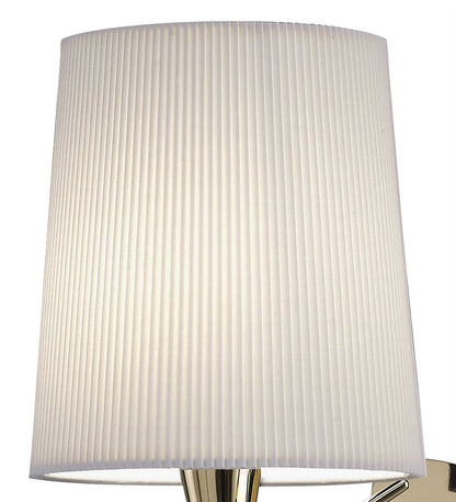 Mantra Mara Wall Light Switched 1 Light E14, French Gold with Ivory White Shade