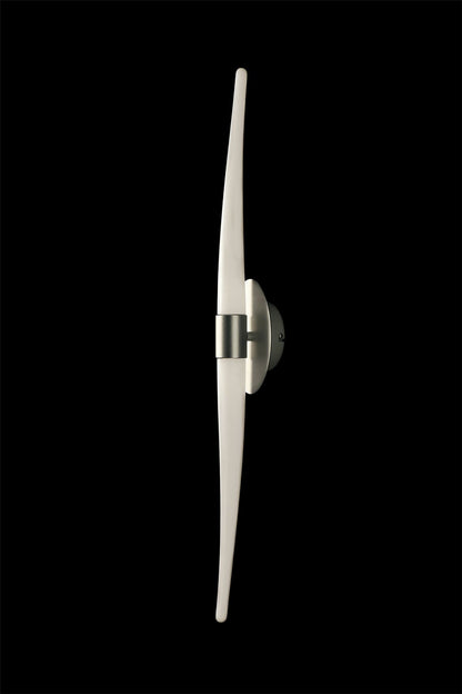 Mantra Estalacta Wall Light 2 Light GU10 Line Indoor/Outdoor, Silver/Opal White