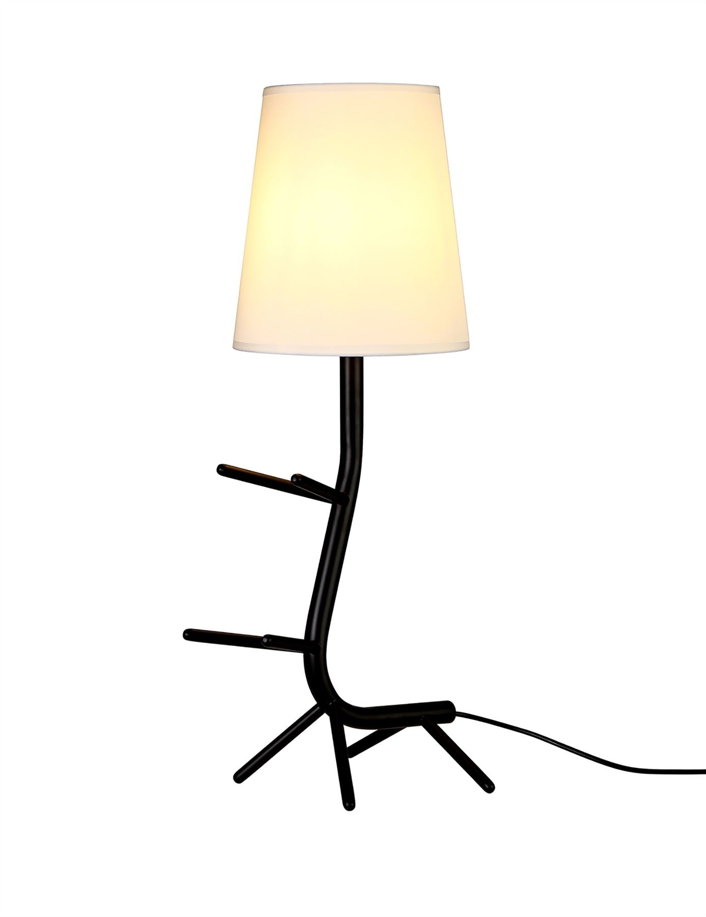 Mantra Centipede Table Lamp with Shade, 1 x E27, Black/White