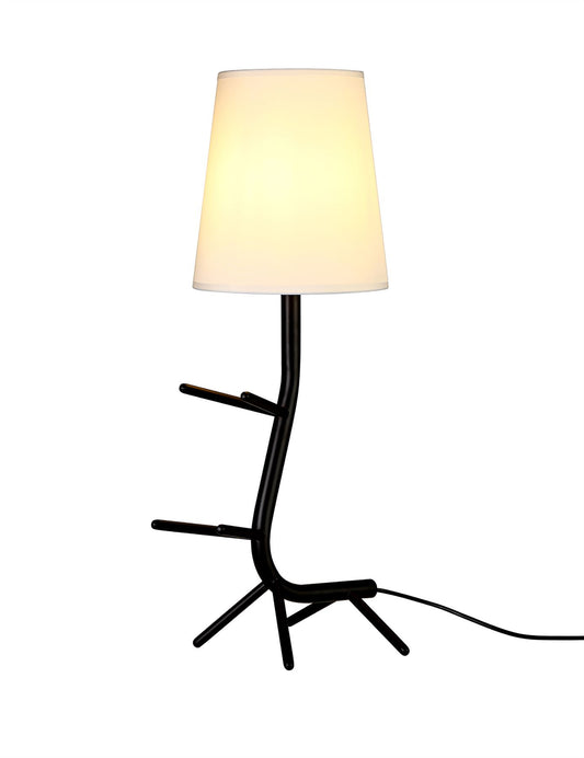 Mantra Centipede Table Lamp with Shade, 1 x E27, Black/White