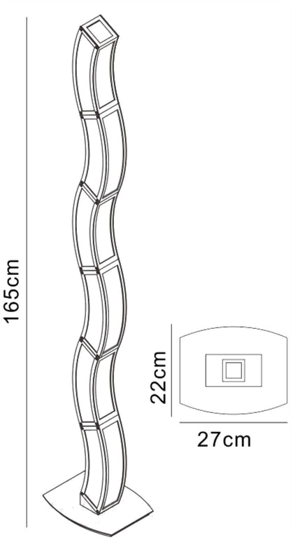 Mantra Duna E27 Floor Lamp 6 Light E27, Polished Chrome/White Acrylic, CFL Lamps INCLUDED