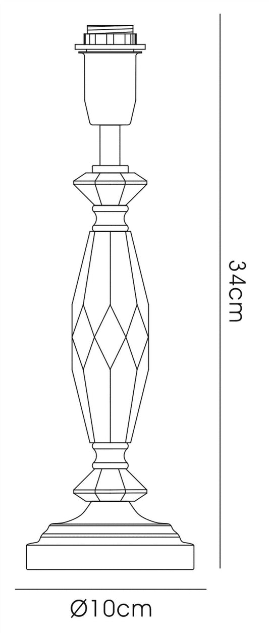 Diyas Nexon Crystal Table Lamp WITHOUT SHADE 1 Light E14 Silver Finish