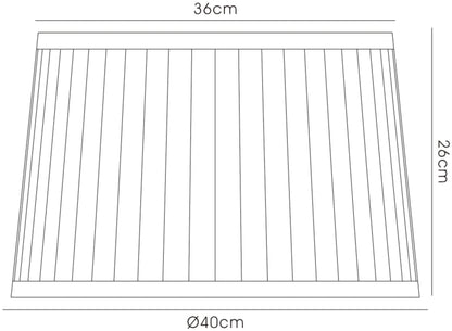 Diyas Willow Fabric Shade White 360/400mm x 260mm