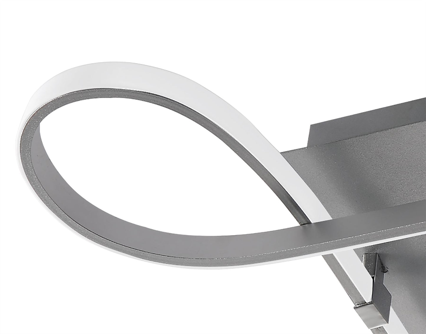 Mantra M4990 Knot Square Ceiling 40W LED 4 Looped Arms 3000K, 3100lm, Silver/Frosted Acrylic/Polished Chrome, 3yrs Warranty - M4990 Ceiling