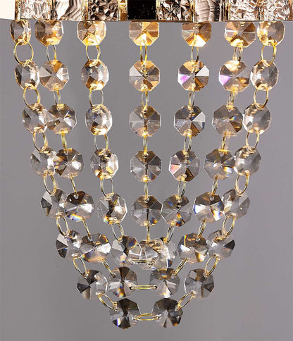 Diyas Camden Wall Light 2 Light G9 Rose Gold/Mosaic Glass/Crystal