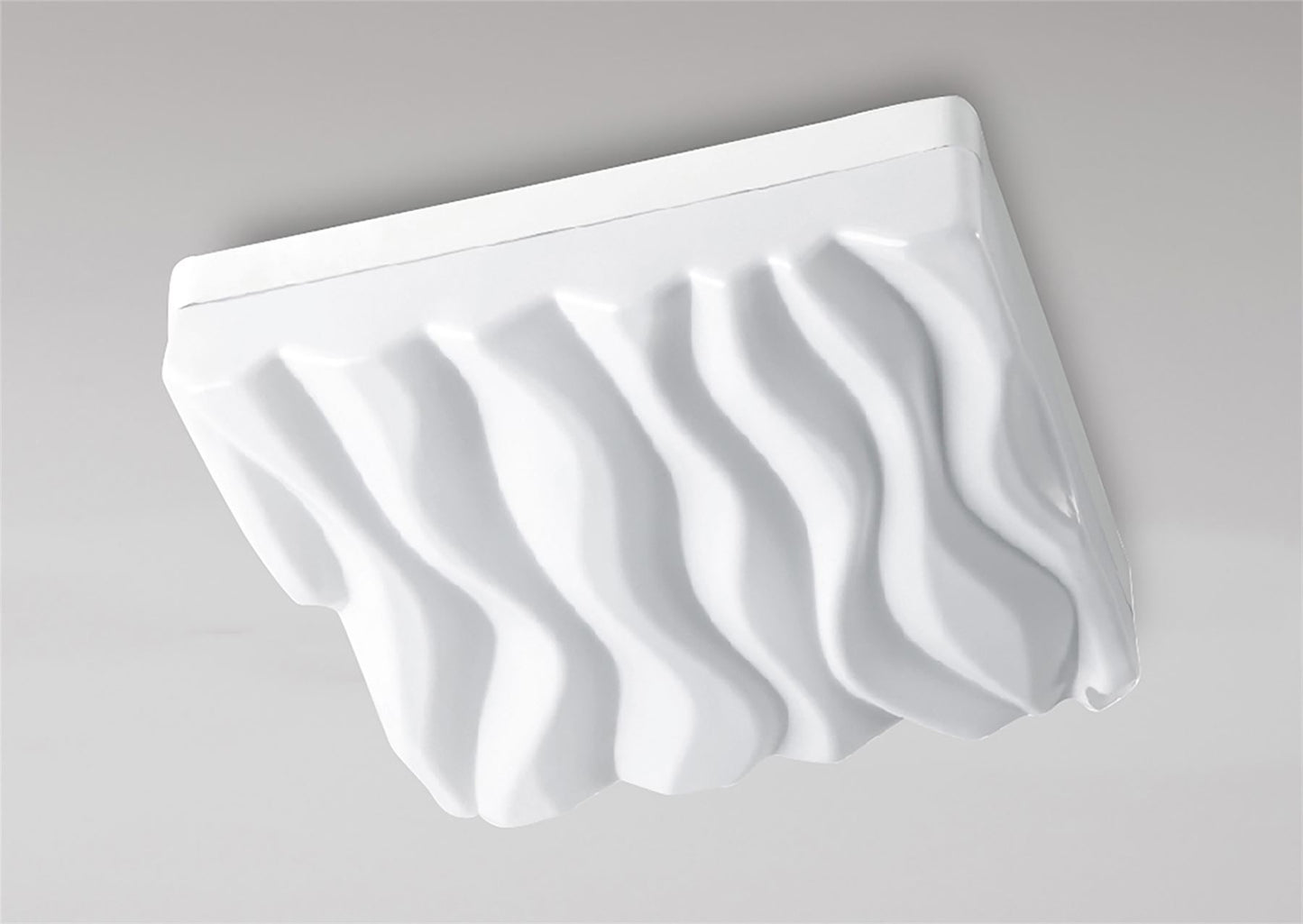 Mantra Arena Ceiling/Wall Light Medium Square 40W LED IP44,Tuneable 3000K-6500K,3200lm,Dimmable via RF Remote Ctrl Matt White/Acrylic,3yrs Warranty