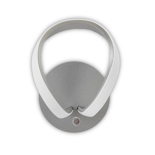 Mantra M4993 Knot Touch Dimmer Wall Light 12W LED 3000K, Silver/Frosted Acrylic/Polished Chrome