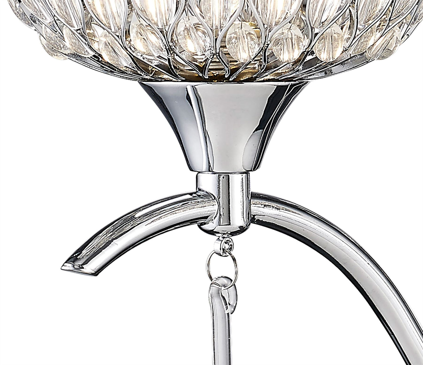 Diyas Chelsie Wall Light 2 Light G9 Polished Chrome/Clear Beaded Glass