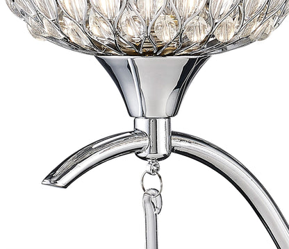 Diyas Chelsie Wall Light 2 Light G9 Polished Chrome/Clear Beaded Glass
