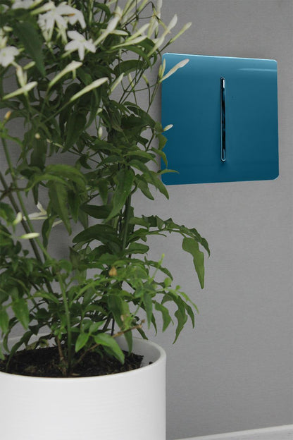Trendi 1 Gang 2 Way 240V Screwless Artistic Modern Glossy 10 Amp Chrome Rocker Electrical Wall Light Switch in Midnight Blue (5 pack)