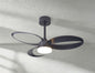 Infinity Fan 92.6cm 24W LED Dimmable Ceiling Light With Built-In 30W DC Reversible Fan, Remote Control 2700-5000K, 1800lm, Black