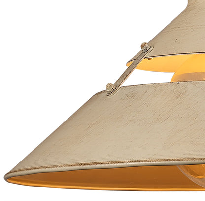 Mantra M5430 Industrial Ceiling 1 Light 40W E27 Large, Sand Metal, Beige Belt