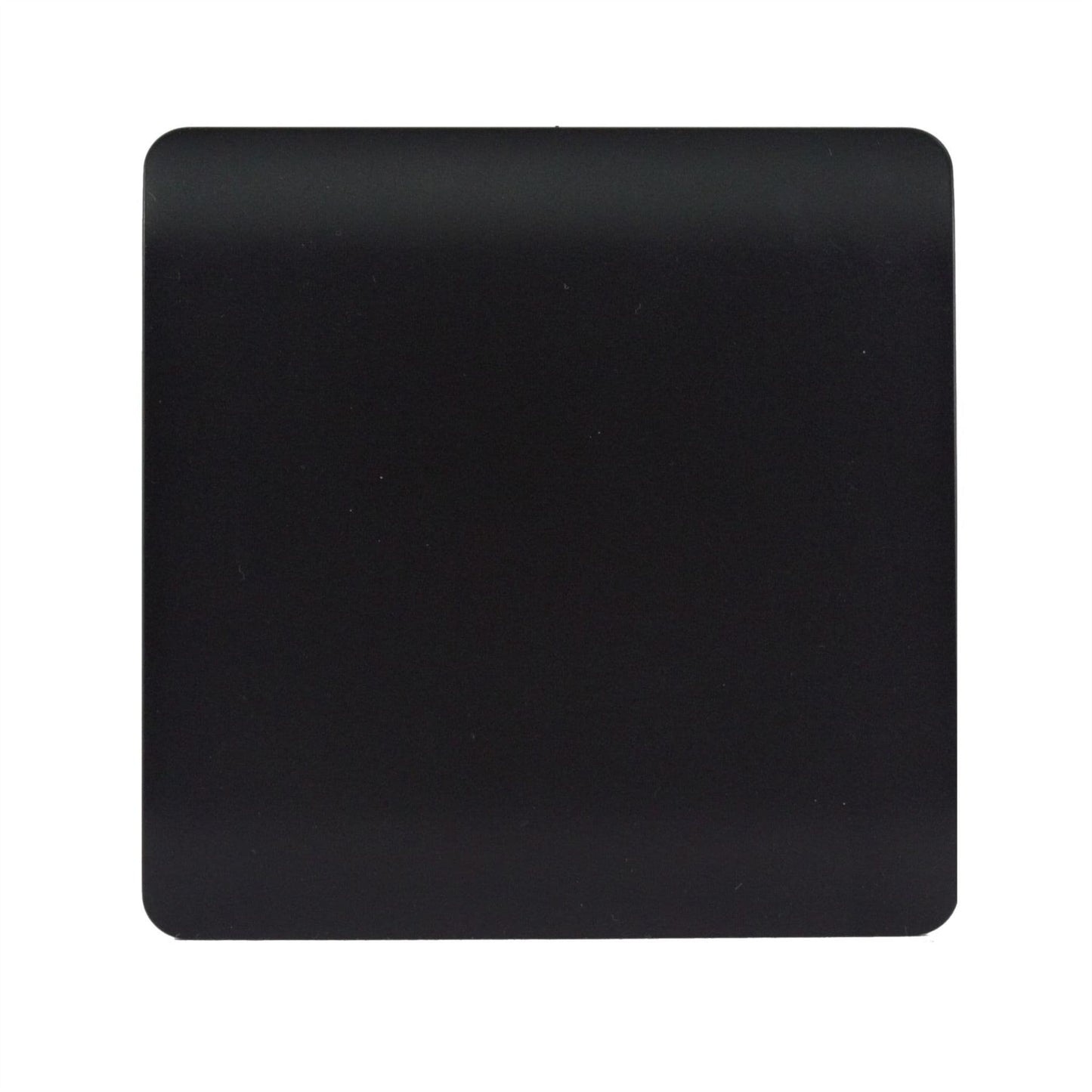 Trendi Artistic Modern Glossy Tactile Single Blanking Plate Matt Black