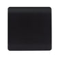Trendi Artistic Modern Glossy Tactile Single Blanking Plate Matt Black
