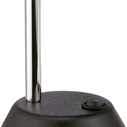 Mantra Fusion Tobias Table Lamp 1 Light 3W LED 3000K, 300lm, Matt Black/Frosted Acrylic/Polished Chrome, 3yrs Warranty