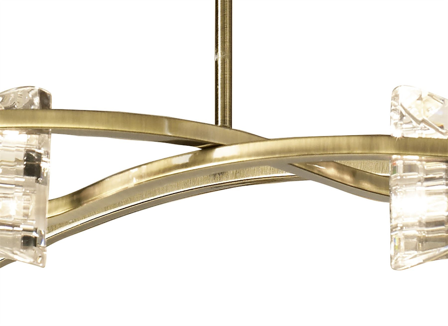 Mantra Kromo 68cm Telescopic 6 Light G9 Round, Antique Brass