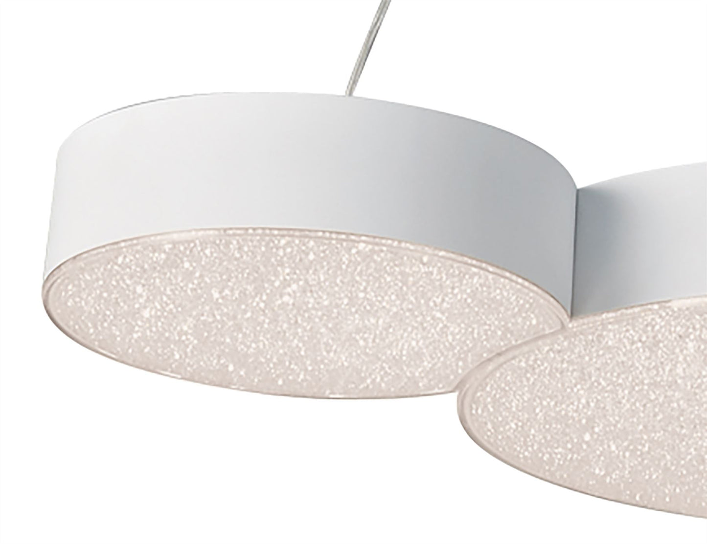 Mantra Fusion M5762 Lunas Pendant 63.5cm x 46.3cm 43W LED 3000K, 2120lm, RF Remote Control White, 3yrs Warranty