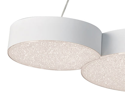 Mantra Fusion M5762 Lunas Pendant 63.5cm x 46.3cm 43W LED 3000K, 2120lm, RF Remote Control White, 3yrs Warranty