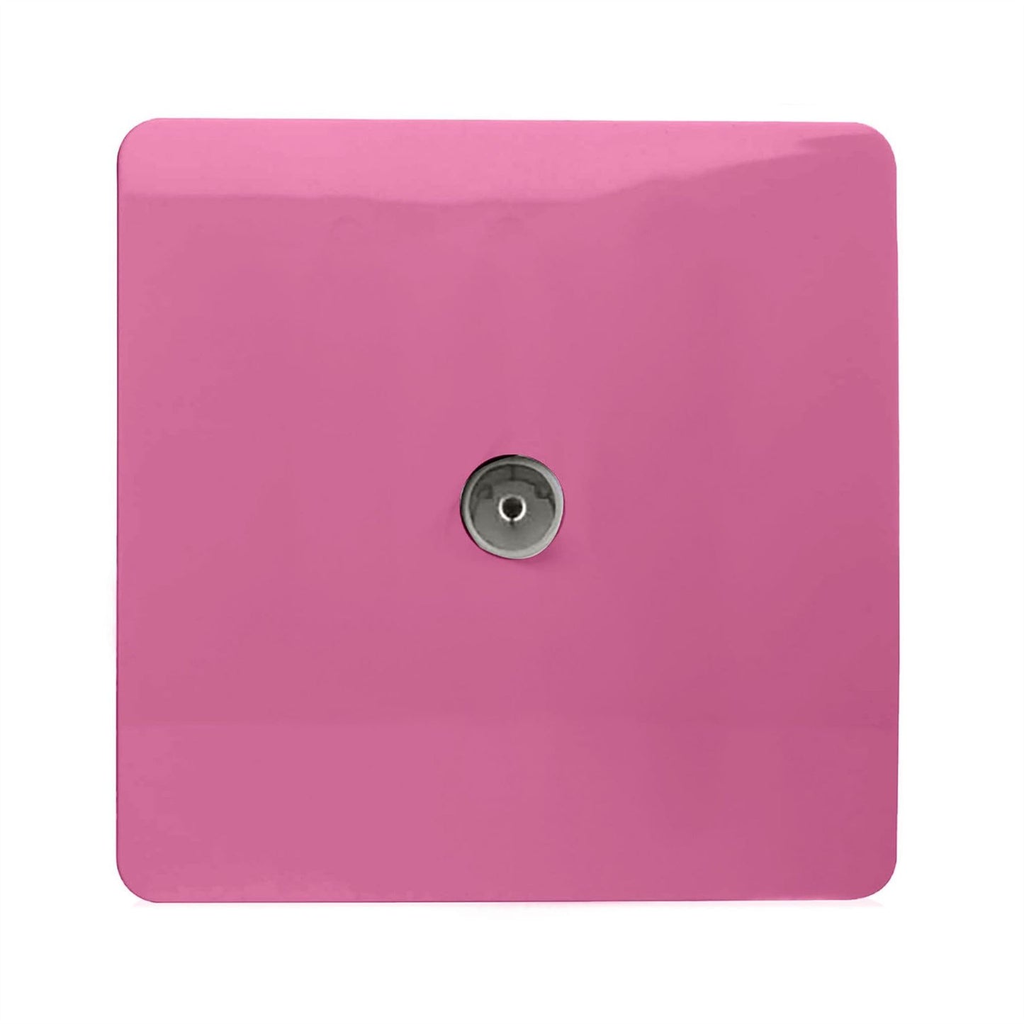 Trendi Artistic Modern Glossy Tactile TV Socket Pink