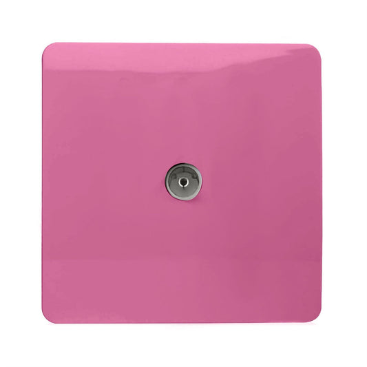 Trendi Artistic Modern Glossy Tactile TV Socket Pink