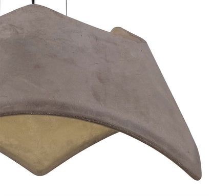 Mantra M4815 Maui Pendant 3 Light E27, Cement Effect/Polished Chrome