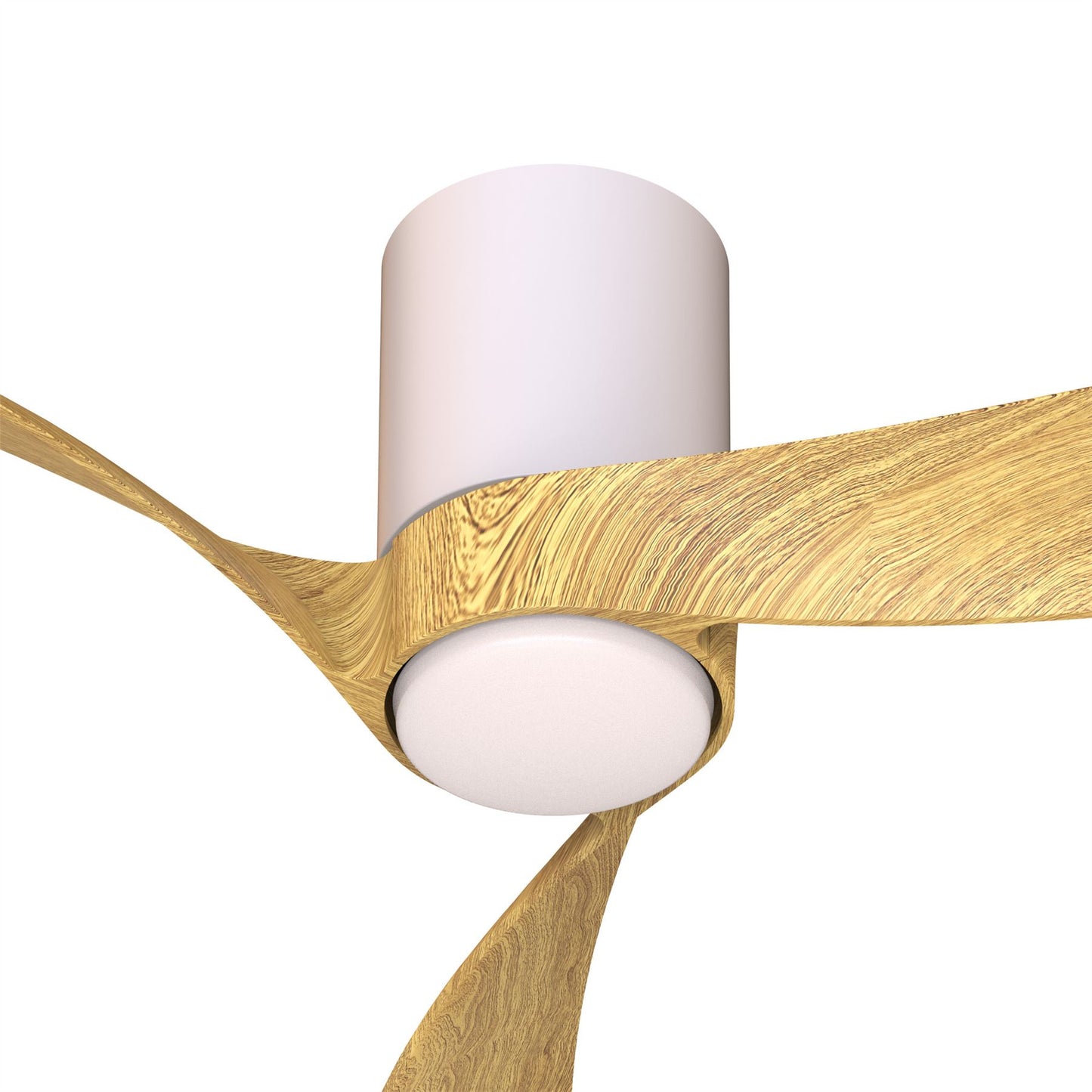 Nemo M 1.2m 24W LED Dimmable Ceiling Light With Built-In 32W DC Fan, 2700-5000K Remote Control, 3200lm, White/Wood, 5yrs Warranty