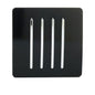 Trendi 4 Gang 2 Way Artistic Modern 10 Amp Rocker Light Switch Black ART-SS8BK