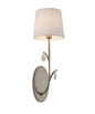 Mantra M6337 Andrea Wall Light, 1 x E14 (Max 20W), Antique Brass, White Shades, White Crystal Droplets