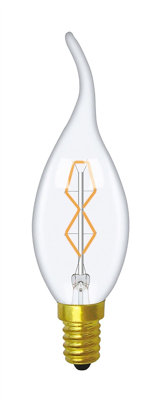 Luxram Rustica Candle Tips/S E14 Clear 25W Incandescent