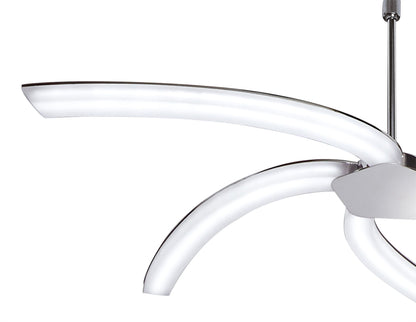 Mantra M3560 On Telescopic 30W LED 3000K, 3000lm, Polished Chrome/Frosted Acrylic, 3yrs Warranty - M3560 Ceiling