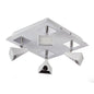 Mantra Fusion Filippo Spot Light 4 Light LED Square 20W 3000K, 1750lm, Matt White/Polished Chrome, 3yrs Warranty