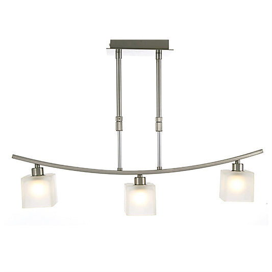 Diyas PILA 3 Light G9  G9 SATIN NICKEL Ceiling Pendant Light Fitting
