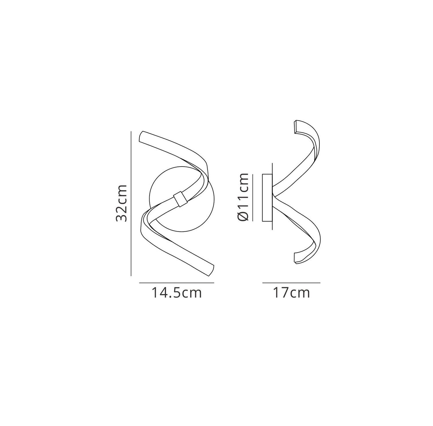 Mantra M6005 Nur Blanco Touch Dimmer Wall Light 10W LED 3000K, 850lm, White/Frosted Acrylic, 3yrs Warranty