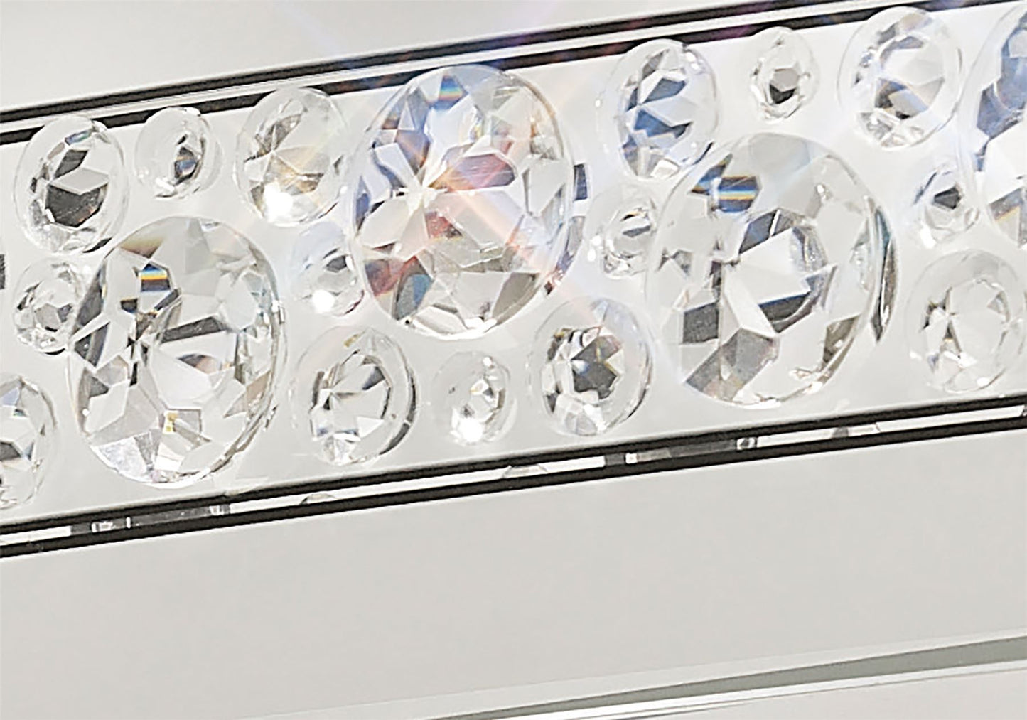 Diyas Cosmic  Linear Bar 5 Light G9 Polished Chrome/Glass/Crystal Ceiling Pendant Light Fitting