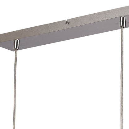 Diyas Emilia  3 Light E14 Linear Polished Chrome/Crystal Ceiling Pendant Light Fitting