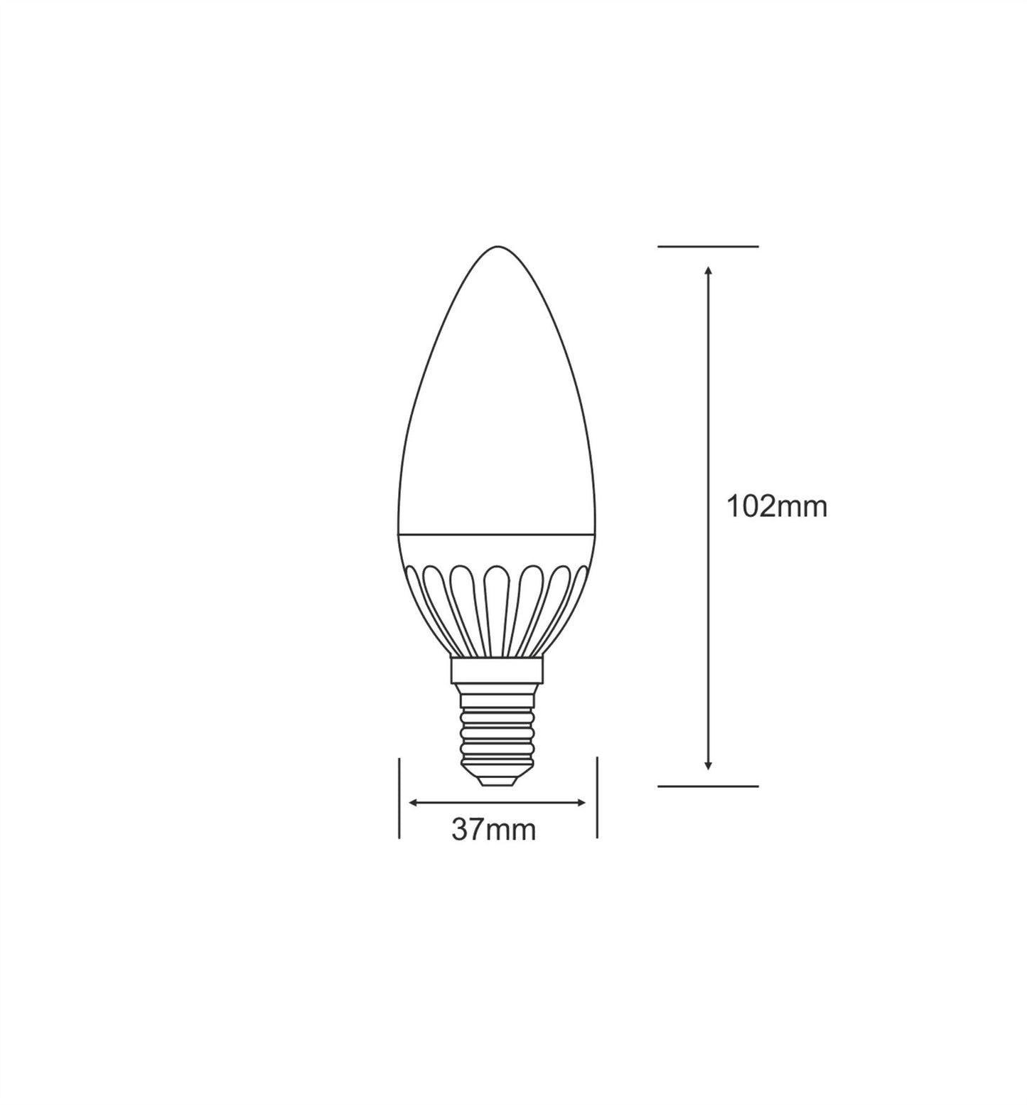 Luxram Value LED Candle Plus E14 3.5W White 6400K 300lm LED