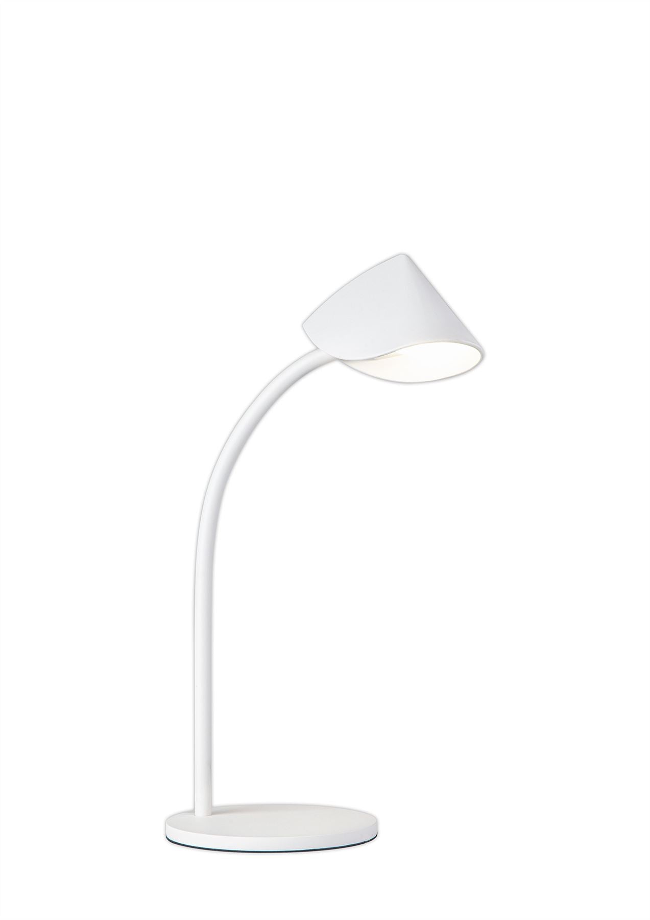 Mantra Capuccina Small 1 Light Table Lamp, 8.5W LED, 3000K, 610lm, White, 3yrs Warranty