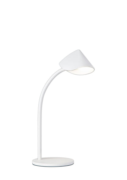 Mantra Capuccina Small 1 Light Table Lamp, 8.5W LED, 3000K, 610lm, White, 3yrs Warranty