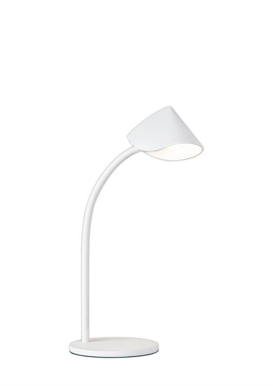 Mantra Capuccina Small 1 Light Table Lamp, 8.5W LED, 3000K, 610lm, White, 3yrs Warranty