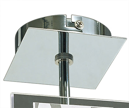 Mantra Euphoria Ceiling 1 Light L1/SGU10, Polished Chrome/Opal White Glass, CFL Lamps INCLUDED