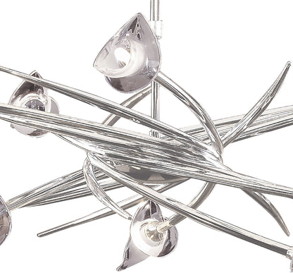 Mantra M0312 Flavia Pendant Up-Down Round 10 Light G9, Polished Chrome