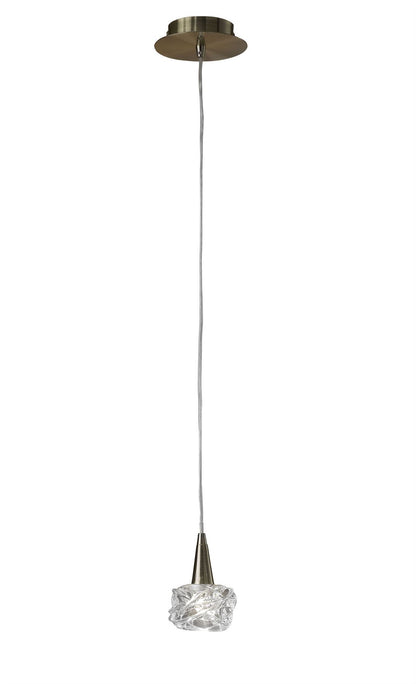 Mantra M4076 Maremagnum Pendant 1 Light G9, Antique Brass