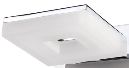 Mantra Fusion Marc Wall Light 1 Light 5W LED 3000K IP44, 450lm, Polished Chrome/Frosted Acrylic, 3yrs Warranty