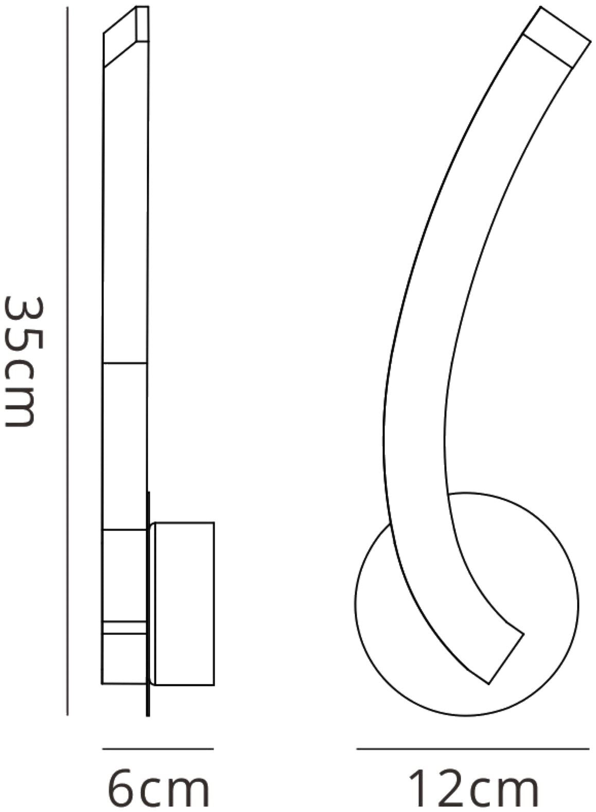 Mantra On Wall Light Right Switched 5W LED 3000K, 500lm, Polished Chrome/Frosted Acrylic, 3yrs Warranty