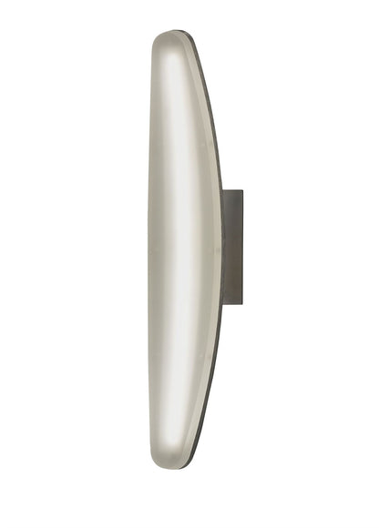 Mantra M4084 Hemisferic Wall Light 6W LED 3000K, 540lm, Satin Aluminium/Frosted Acrylic, 3yrs Warranty